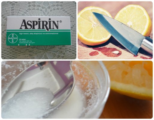 Salve på grundlag af aspirin og citronsaft