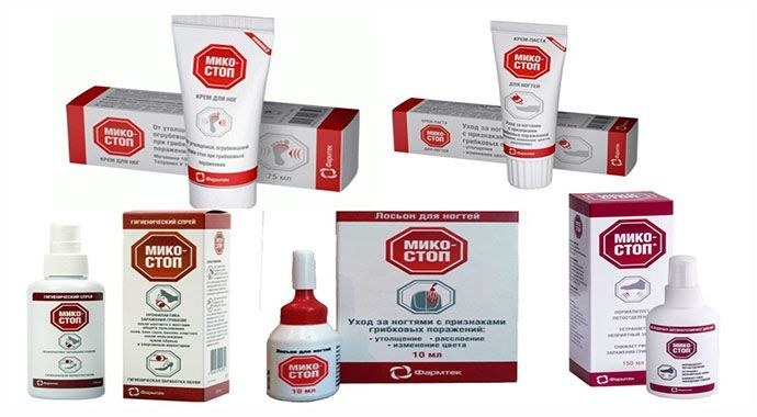Mikostop (spray, cream-paste, lotion, cream, antiperspirant deodorant): pris, recensioner, bruksanvisning