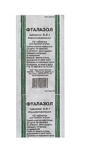 Ftalazol sa užíva na hnačku