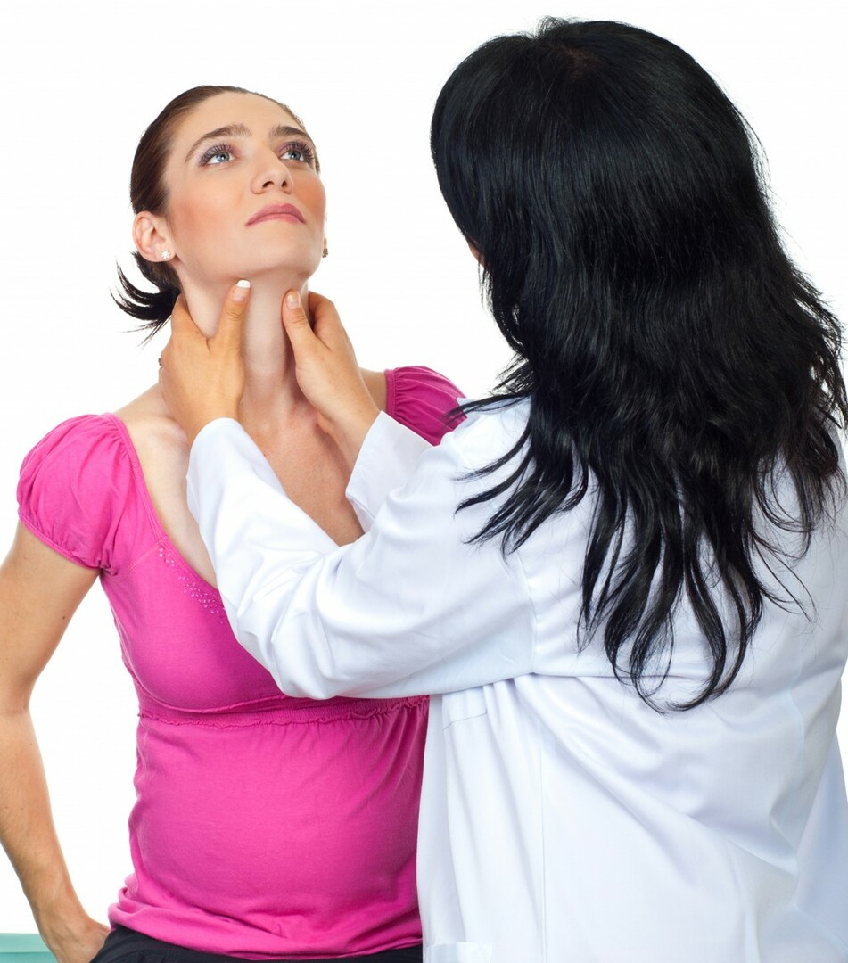 Why the thyroid gland is enlarged during pregnancy