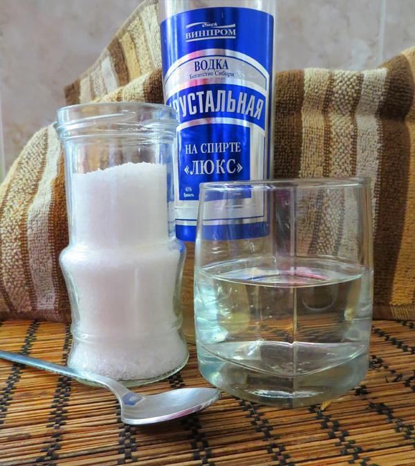 External use of vodka with salt