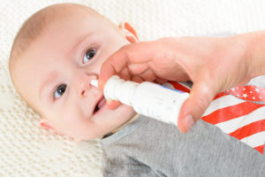 Løbende næse hos en baby