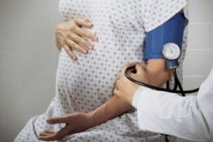 Gestose em uma mulher grávida