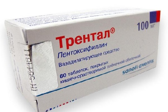 Účinok lieku Trental na cievne cievy