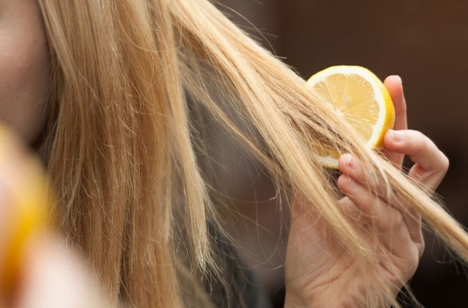Lemon aufzuhellen Haar