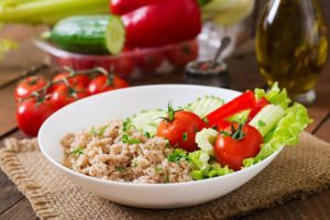 Gachas de avena con verduras