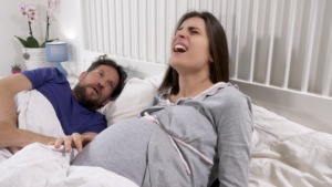 Kontrakcie tehotnej ženy