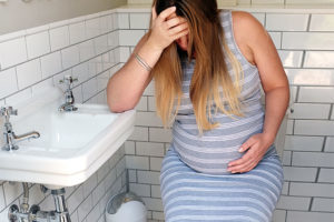 Constipação em uma mulher grávida