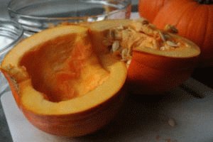 Rauwe pompoenpulp