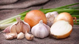 Garlic with onions