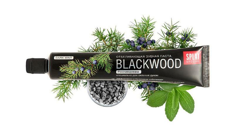 Schwarze Zahnpasta SPLAT Blackwood: Zusammensetzung, Bewertungen