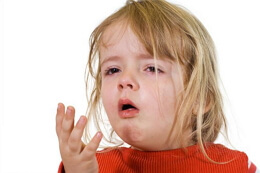 Uma foto de tosse alérgica