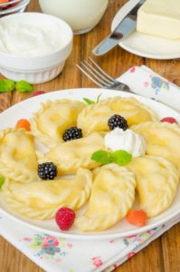 Dumplings with cottage cheese