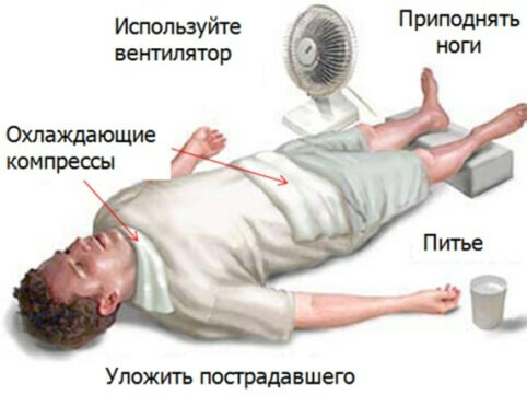 First aid with heat shock