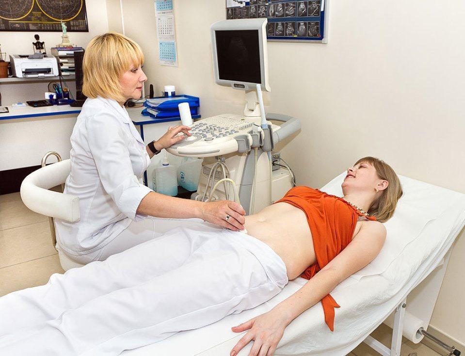 Women before an MRI undergo an ultrasound scan to rule out pregnancy