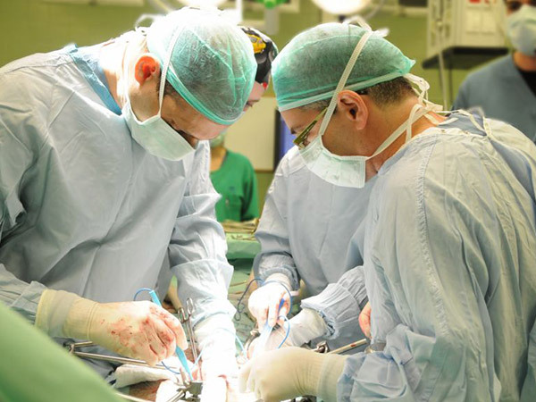 Operação de laparoscopia