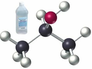 Izopropil-alkohol molekula